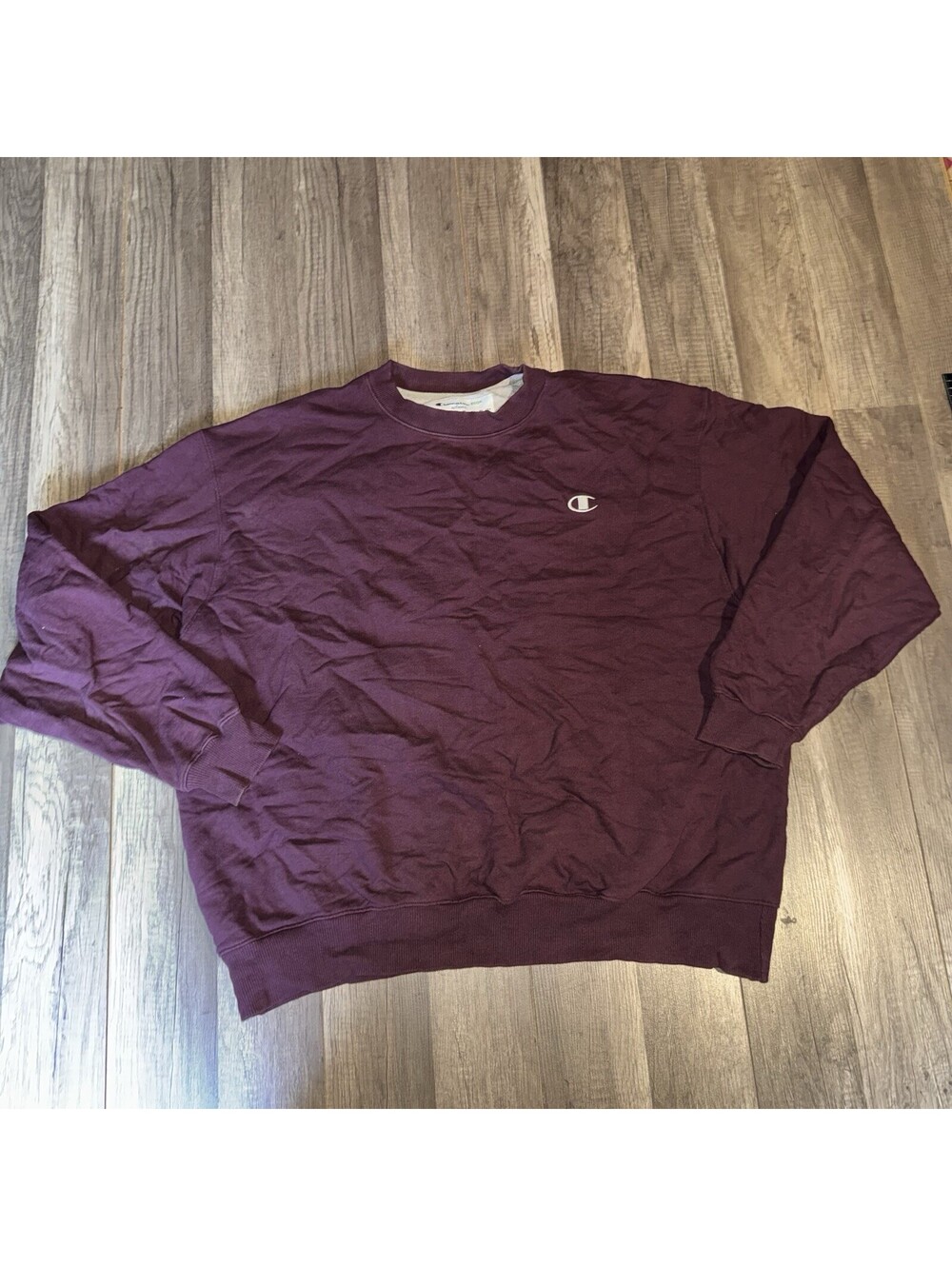 Champion ECO Authentic Crewneck Sweatshirt Burgundy Maroon XL